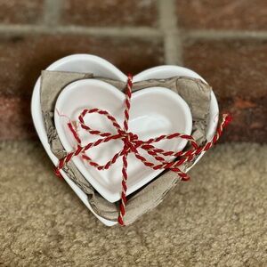 Set of 2 Heart Shaped Ramekins